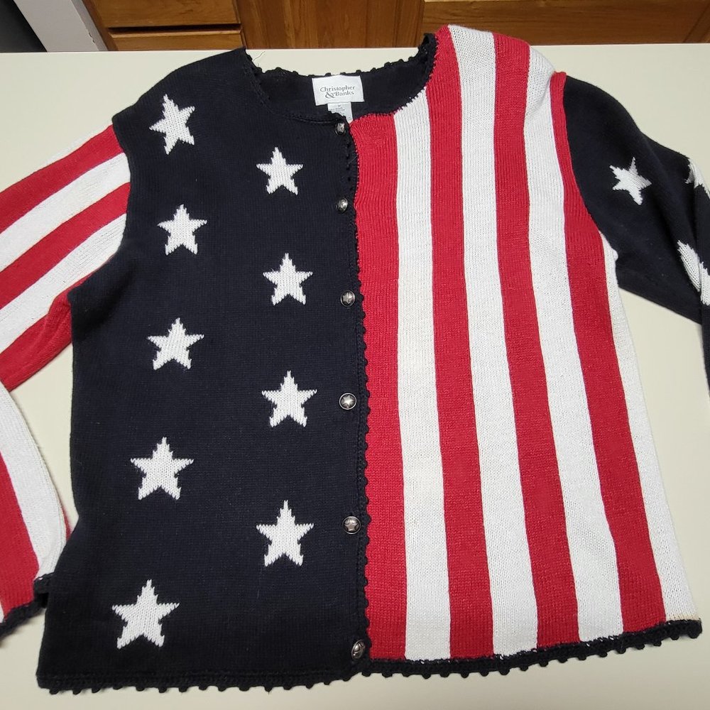 Christopher & Banks Vintage Patriotic Sweaters (2) Medium